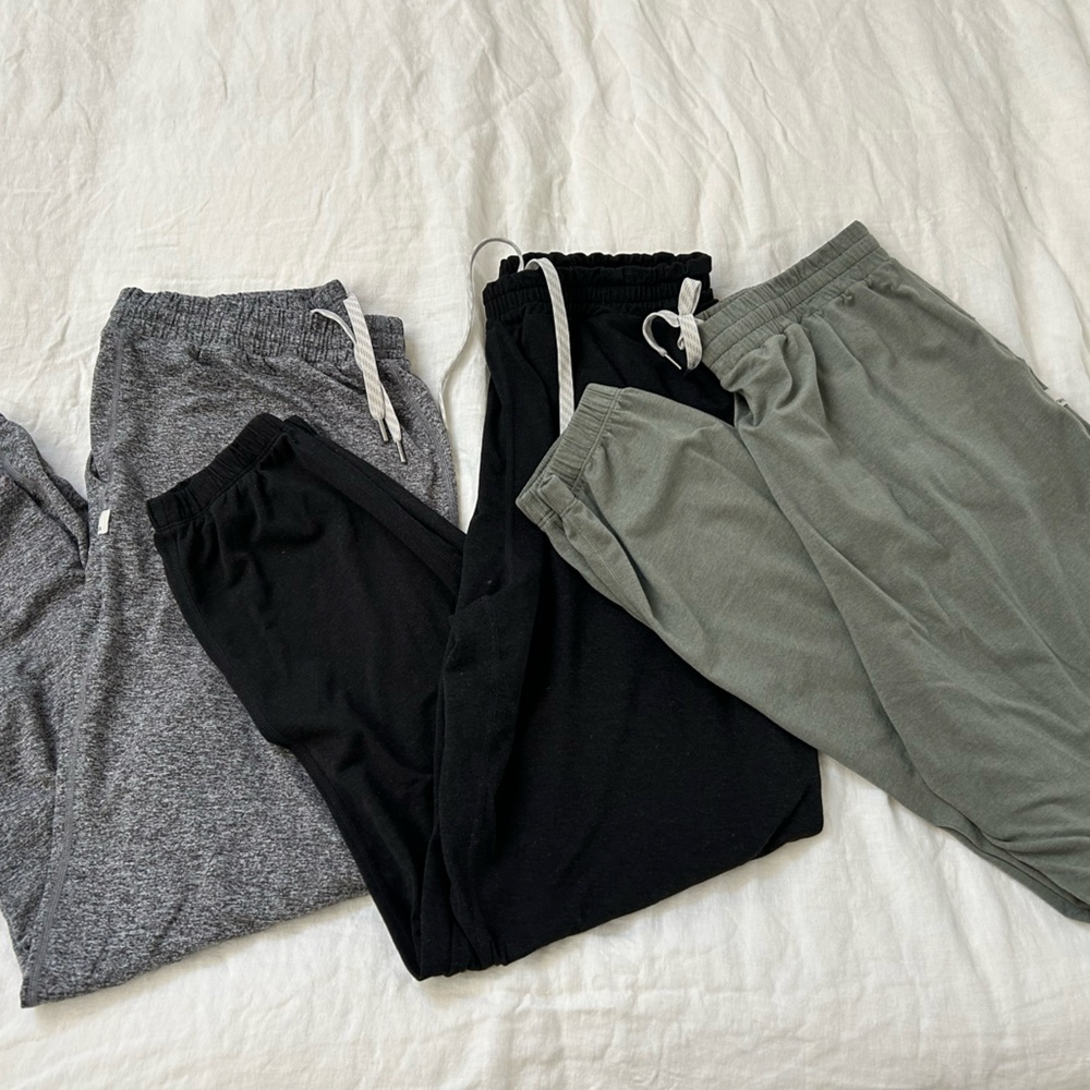 SET OF 3 Vuori Boyfriend Joggers Size M